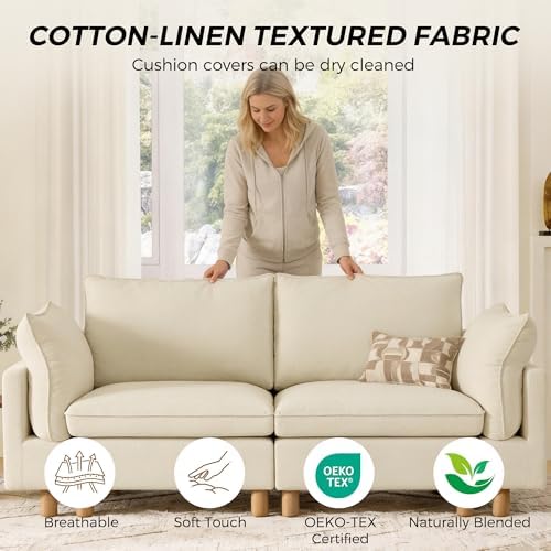 CHITA 127" Large Sectional Sofa, Modular Cloud Couch, 4 Seater - Image 5