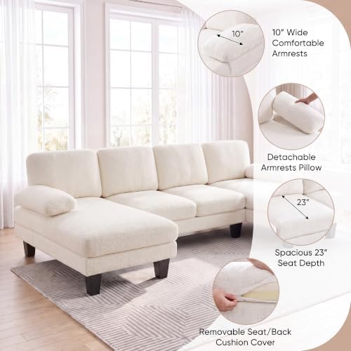 Homall 105" U-Shaped Sectional Couches, Sofa Couch - Image 3