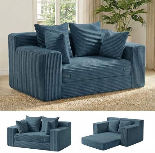 cidludto Convertible Sofa Bed, Boneless Couch 2 in 1 Loveseat Folding Couch Bed by Cidludto