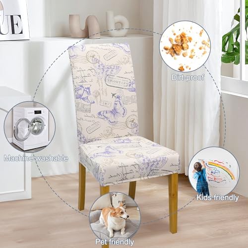 Dining Chair Covers, Stretch Seat Covers, Washable Furniture Protector - Image 6