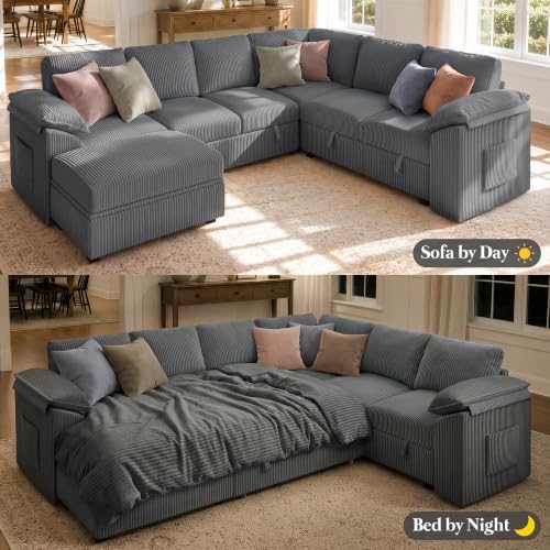 Xbrigh 108" Modular Sectional Sleeper Sofa - Image 4