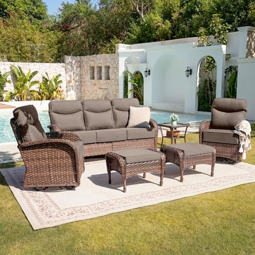 Belord Upgraded 6“ Cushion Luxury 6 Piece Patio Furniture Set by Belord