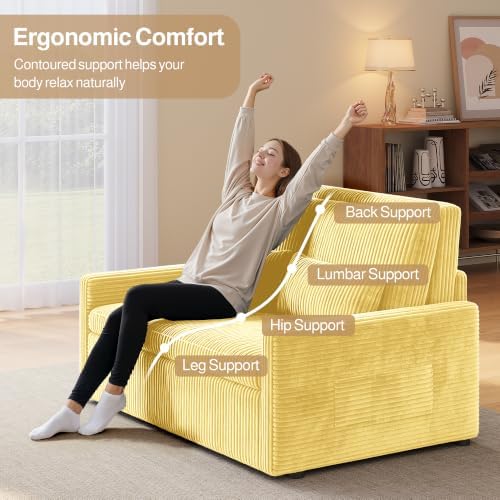 Ahomly 3-in-1 Convertible Loveseat Sofa Bed - Image 6