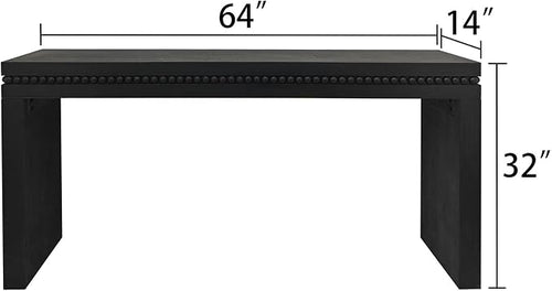 64" Console Table for Living Room, Long Sofa Table Behind Couch - Image 2