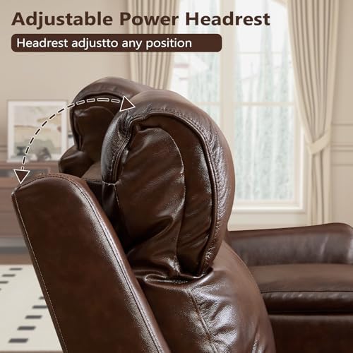 HAOMARKETS 3-Piece Top Grain Leather Electric Reclining Sofa Set - Image 5