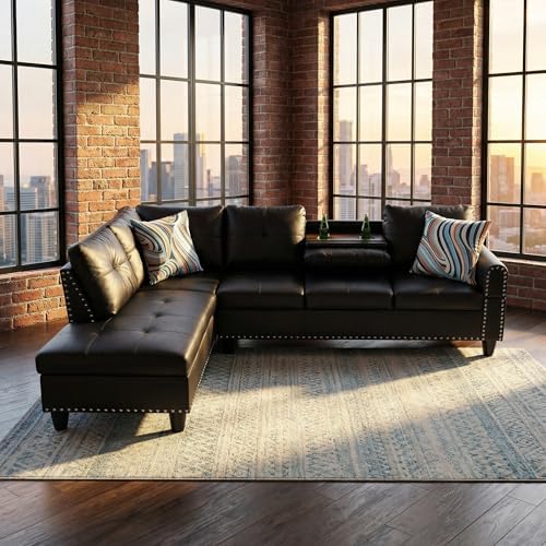 L-Shaped Sectional Sofa, Modern 4-Seat Couch - Image 6