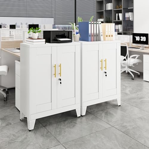 GAIOUS White Metal Pantry Cabinet - Image 3