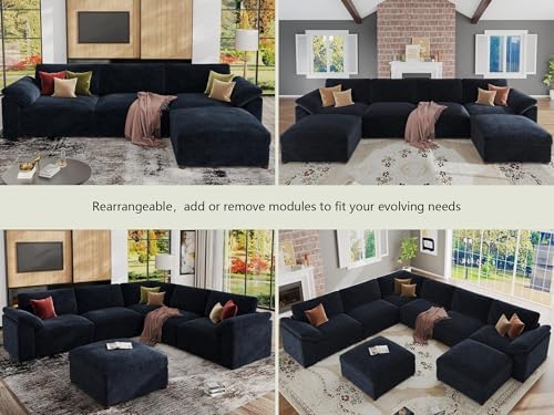 EASE MOOSE Deep Seat Modular Cloud Sofa, Oversized L Shape Sectional Couch - Image 7