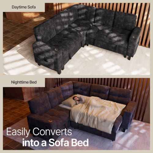Marsail 84.6" Sectional Sleeper Sofa - Image 3