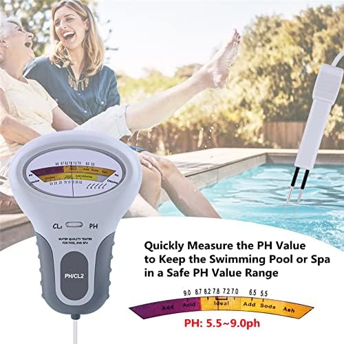 Digital Water Tester, Handheld CL₂ Level Meter Tester 2 in 1 Water Quality - Image 2