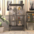 LFT HUIMEI2Y 4-Tier Glass Display Cabinet, Iron Frame Display Case by LFTHUIMEI2Y