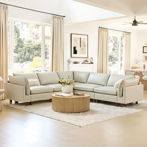 CHITA 118" Leather Super Large Sectional Couches - Image 3