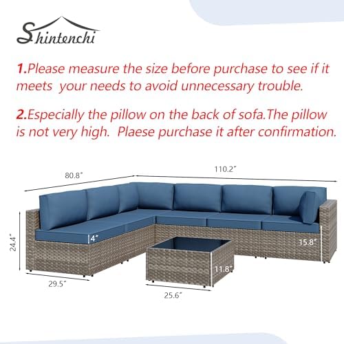 7 Piece Outdoor Patio Furniture Set - Image 3