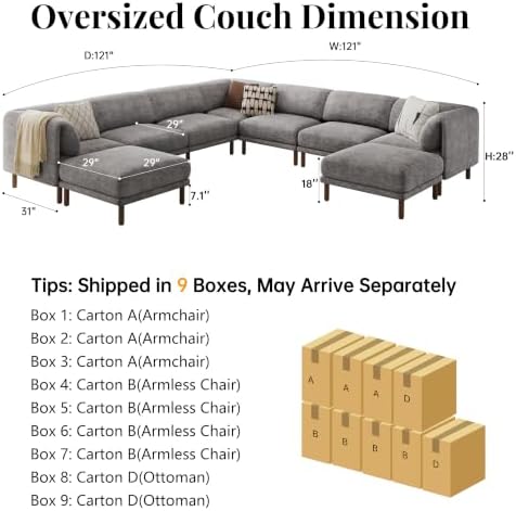 Cloud Sectional Couches for Living Room, Modular Sectional Sofa - Image 2