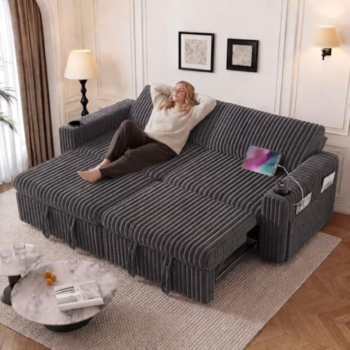Vipbear 91" Sectional Sleeper Sofa by VipbearLiving