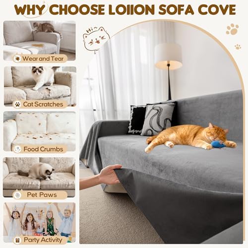 Loiion L Shaped Sectional Couch Cover - Image 5