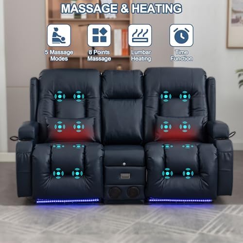 TUNYI Power Loveseat Recliner Sofa - Image 4