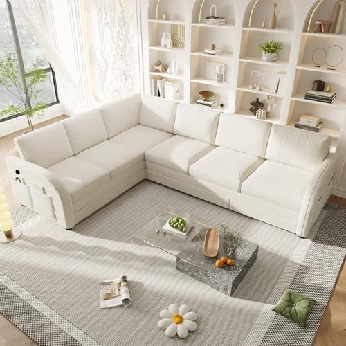 ITVZ King Size Sleeper Sofas Convertible Couches, Oversized 6-Seat Sectional - Image 4