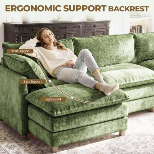 LEVELEVE 112.5" U-Shape Modular Sofa - Image 2