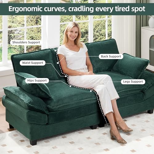 Opiesit 83" Loveseat Couch, Modern 2-Seat Sofa - Image 4