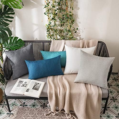 MIULEE Decorative Outdoor Pillow Covers Waterproof 16x16 Dark Grey - Image 5