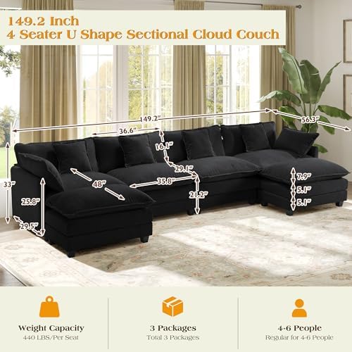 Hanherry Modular Sectional Sofa, Cloud Couch - Image 2