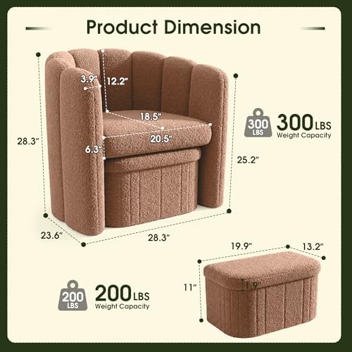 Homkdom Barrel Accent Chair - Image 2