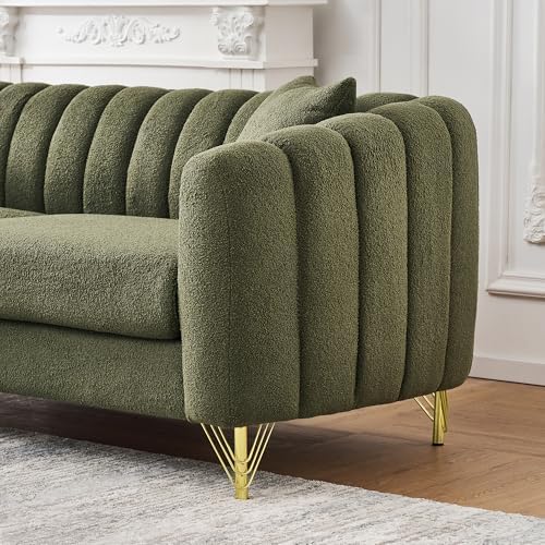 83.5" Oversized Modern 3-Seater Sofa, Teddy Tufted Couch - Image 6