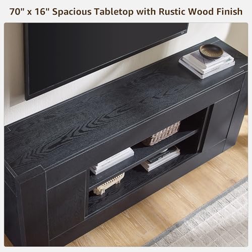 OKD Modern 70" TV Stand for 80" TV, Thick Block Media Console - Image 4
