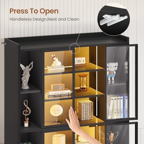SEDETA 71" Tall 6-Tier Display Cabinet - Image 5