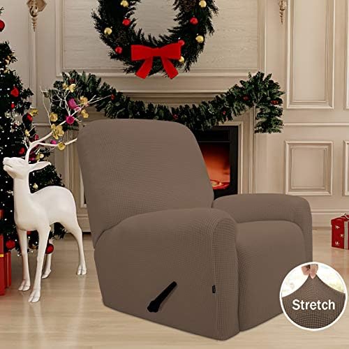 Easy-Going Stretch Recliner Chair Sofa Slipcover Washable Brown - Image 2