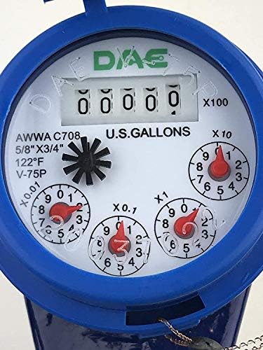 DAE V-75Pn Vertical Water Meter, Rotating Register, Pulse Output, 3/4” NPT - Image 4