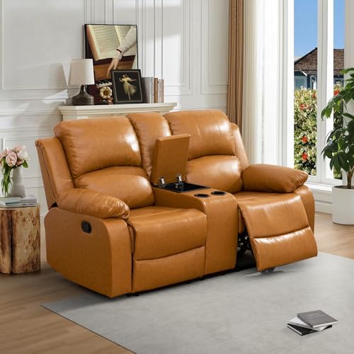 Leather Recliner Sofa Set, Includes 2 Manual Recliner 1 Seat and a 3 Seat Couch - Image 2