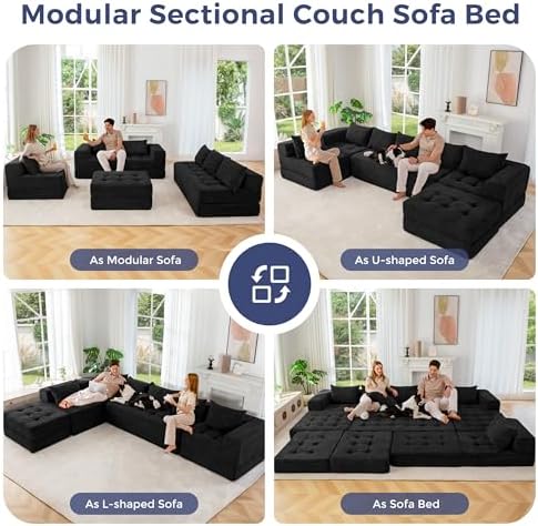 MAXYOYO 7-Seater U-Shaped Modular Sectional Sofa Couch - Image 3