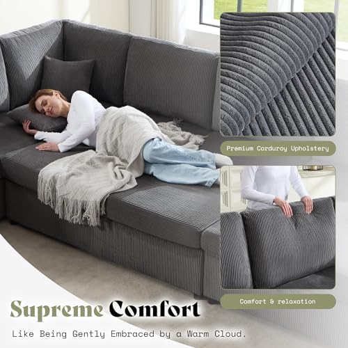 130" Sectional Couches for Living Room, Modular Sectional Sofa - Image 5