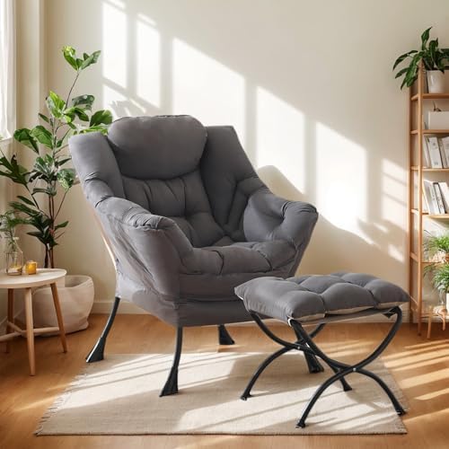 Lazy Chair with Ottoman, Soft Comfy Chair - Image 4