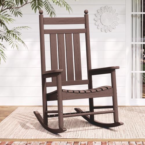 SERWALL Rocking Chair Outdoor, Comfortable Rocker by SERWALL