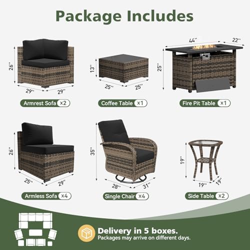 Aoxun 14 Piece Outdoor Patio Furniture Set - Image 2