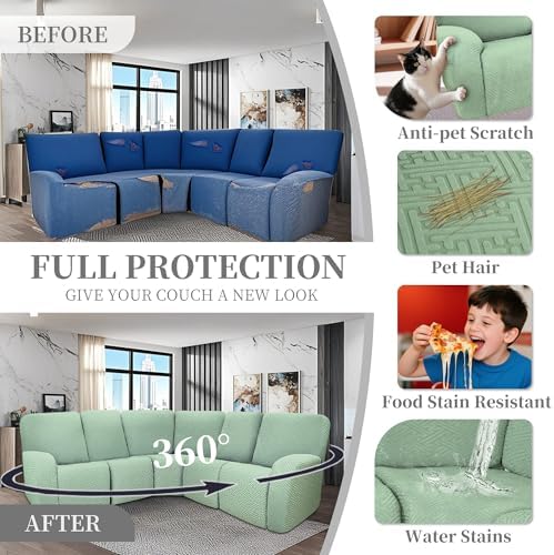 100% Waterproof Sectional Recliner Couch Covers - Image 6