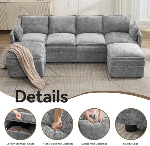 105" Cloud Modular 4 Seater Sofa - Image 5