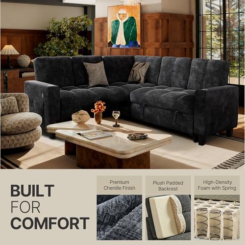 Marsail 84.6" Sectional Sleeper Sofa - Image 5