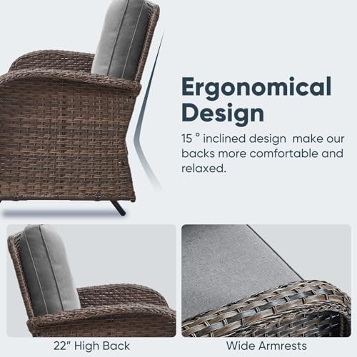 Belord Outdoor Glider Bench Patio Loveseat - Image 2