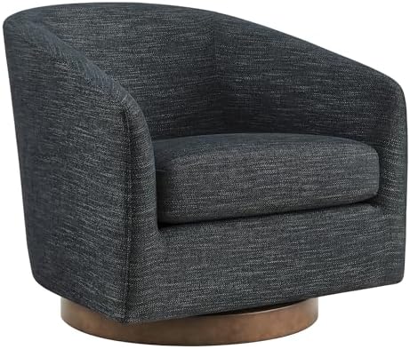CHITA Swivel Accent Chair Set of 2, Fully Assembled Fabric Barrel Armchair - Image 6