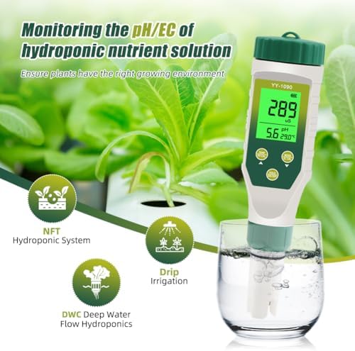 PH Meter & TDS Meter 5 in 1 Water Tester pH/TDS/EC/Salt/Temp Meter, PH Meter - Image 4