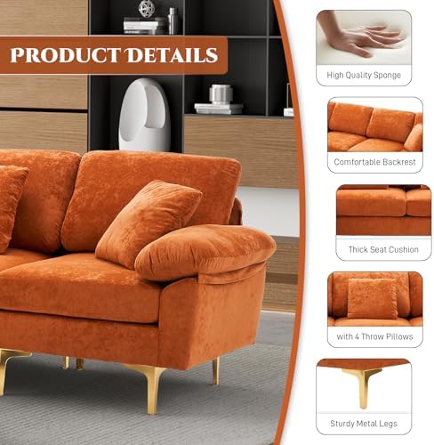 OUYESSIR 114" U-Shaped Modular Sectional Sofa - Image 6