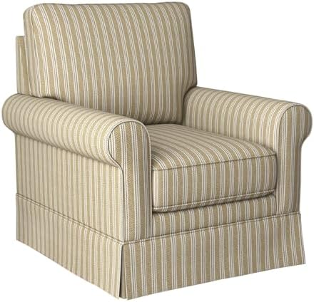 INZOY Swivel Accent Chair Linen Mid Century Modern Chair, Comfy Swivel Barrel by INZOY