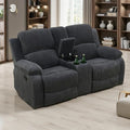 Manual Recliner Loveseat Set, Living Room Furniture Sets, 2 Seater Modern by Toseslo
