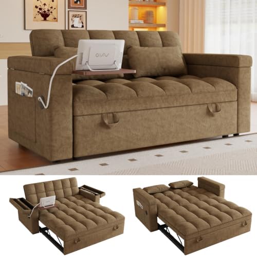 65'' Sleeper Sofa Pull Out Couches by FOCALSWEET