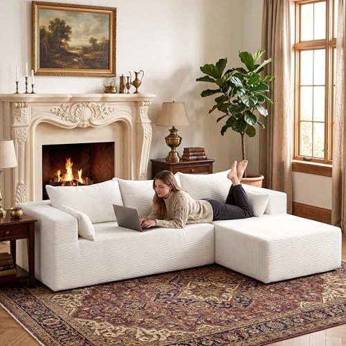 106" Cloud Sectional Boneless Couches - Image 6