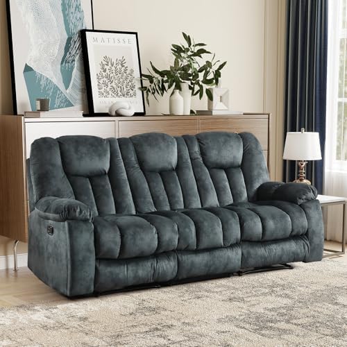 EBELLO Reclining Sofa for Living Room, Extra Wide Modern Overstuffed 3 Seat by EBELLO